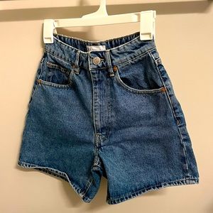 Zara Mom Fit Denim Shorts